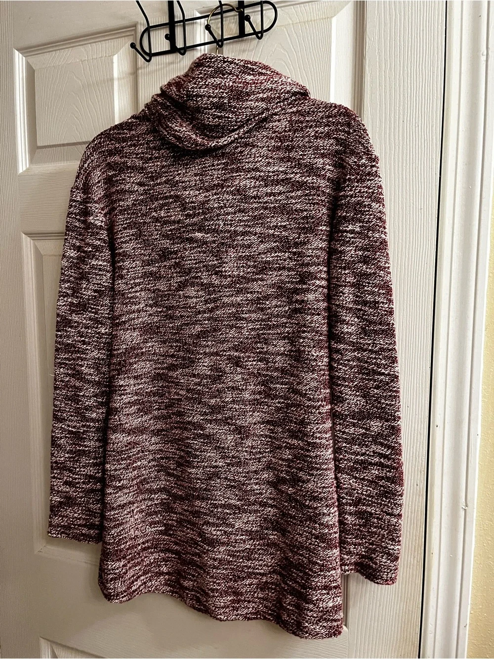 MERONA~COWL NECK~TUNIC LENGTH PULLOVER~SM
